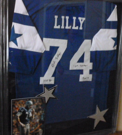 Bob Lilly jersey signed & frame