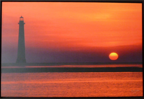 Lighthouse Sunrise #1 framed