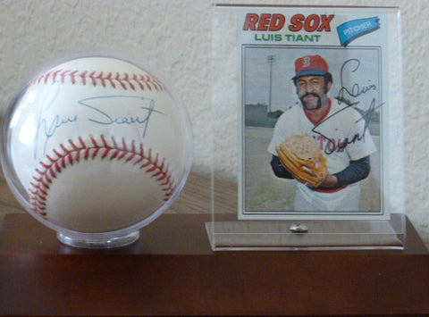 Luis Tiant signed baseball with
