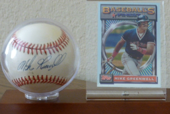Mike Greenwell signed baseball