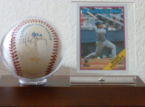 Mike Stanley signed baseball &
