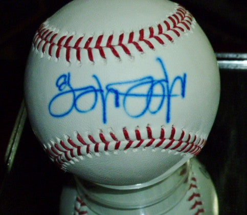 Moreland signed baseball