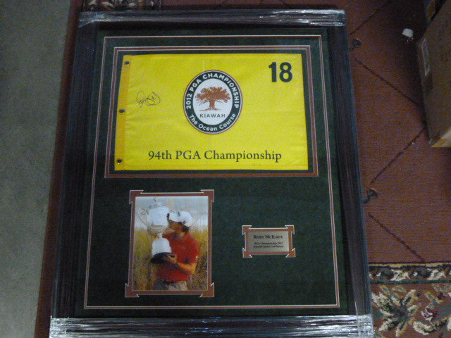 r mcilrory signed pga flag